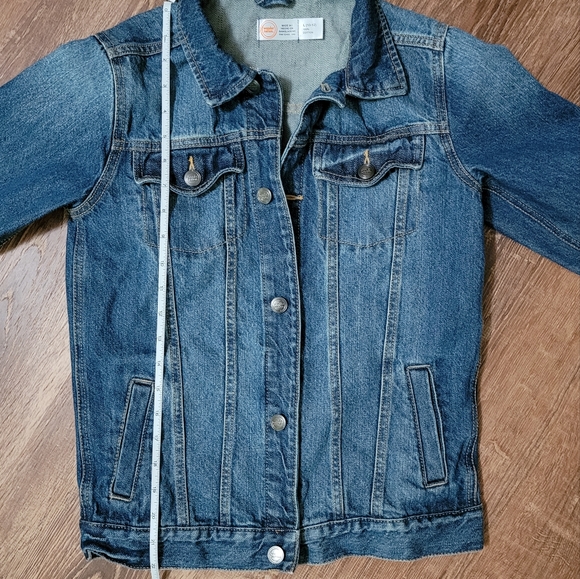 Kids, Wonder Nation Blue Jean Jacket, Large - Picture 5 of 10